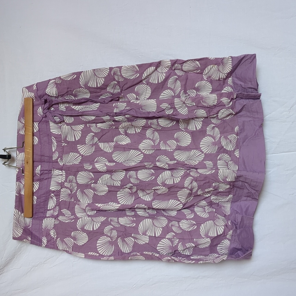 Skirt Purple floral lined cotton Full skirt 10